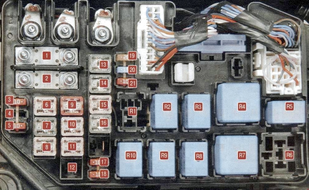 Schemat blokowy zdjęć pod maską Kia Rio 2