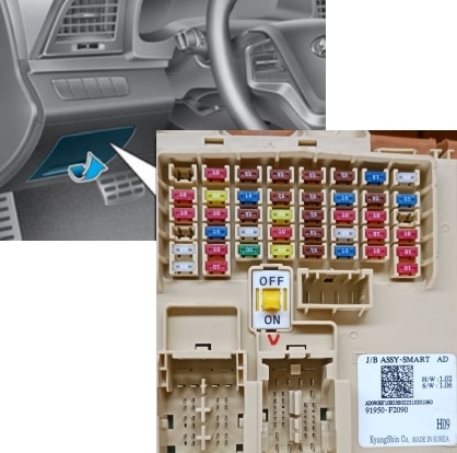 Blok w salonie Elantra 6